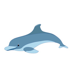 Illustration of a cartoon dolphin