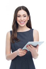 Woman with digital tablet