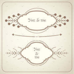 Antique floral frame