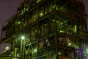 Night view of Factories in Kawasaki, Kanagawa, Japan