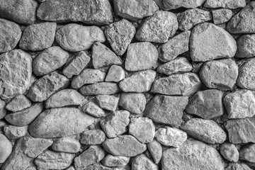 Garden poster Stones Black and white stone on background