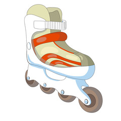 Vector illustration of roller skates.