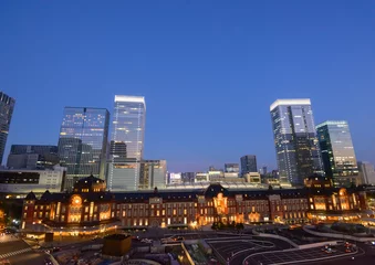 Fototapete Night view of Tokyo Station © Scirocco340