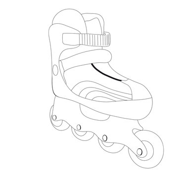 Vector illustration of roller skates.