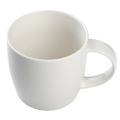 Empty coffee cup isolated on white background.