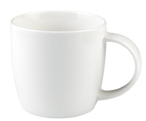 Empty coffee cup isolated on white background.