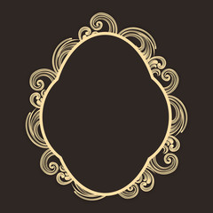 Beautiful floral design decorated frame.