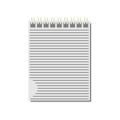 Notepad, vector illustration.