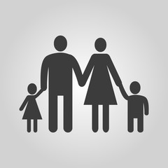 The family icon. Family symbol. Flat