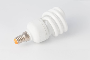 energy saving bulb on white background