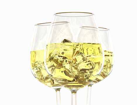White wine in a glass
