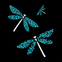 dragonfly of fonts - 78311243