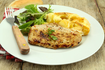escalope de porc et pommes de terre