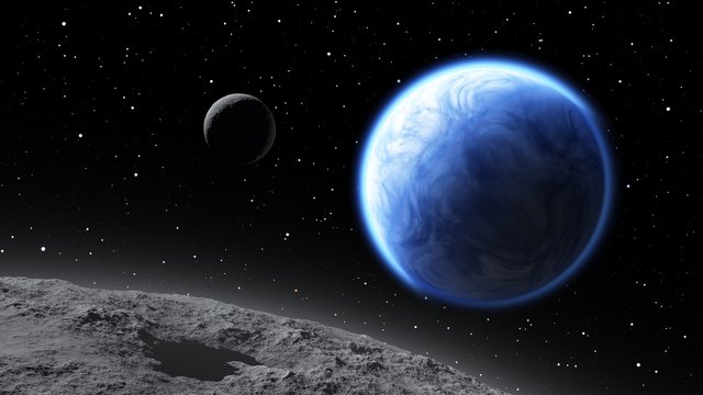Two moons orbiting an Earth-like planet