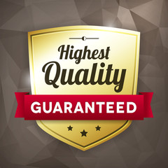 highest quality business gold label