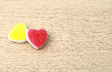 two jelly shape heart