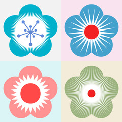 Plum blossom flower pattern symbol