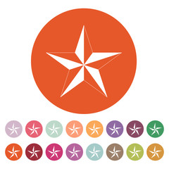 The star icon. Star symbol. Flat