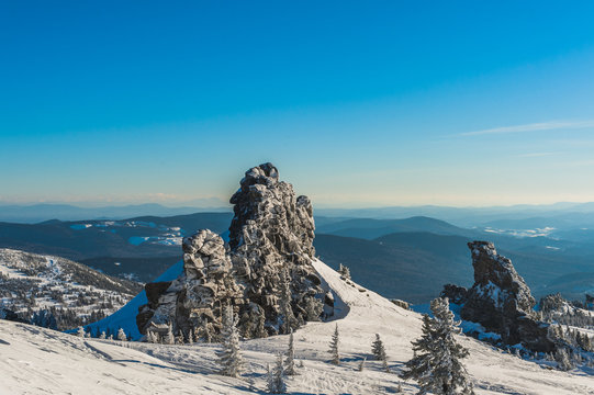Ski resort Sheregesh, Kemerovo region, Russia