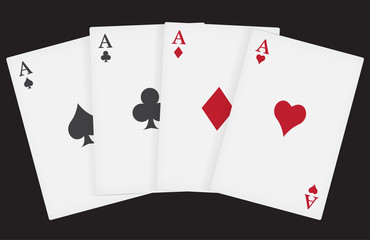 aces playing cards suits