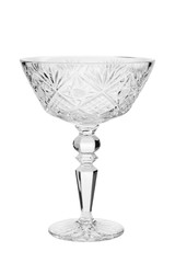 Empty Crystal Coupe Glass Studio Shot