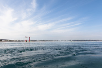 浜名湖　弁天島の鳥居