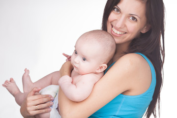 Young mother with baby