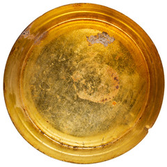 Grungy round metal tin can