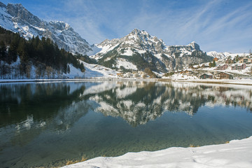 Fototapeta na wymiar Eugenisee bei Engelberg, Obwalden, Schweiz
