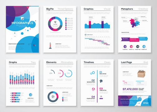 Fresh vector elements for infographics and business brochures