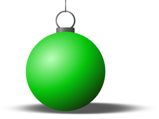 Green christmas globe