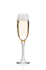 Glass of fresh champagne.