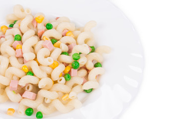 Pasta with green peas