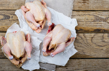 fresh, crude farmer chicken