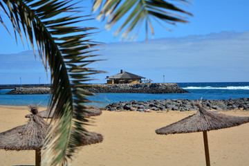 Beatiful tropical beach on Canary Island Fuerteventura Spain