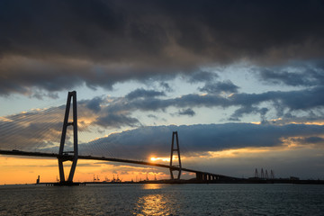 Fototapeta na wymiar Meiko Triton and the Port of Nagoya in Aichi, Japan