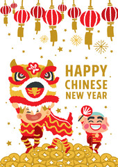Chinese New Year Lion Dancing concepts