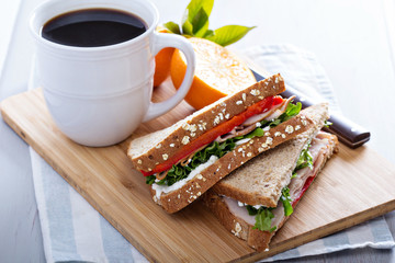 Breakfast sandwich with turkey © fahrwasser