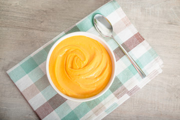 Carrot-potato  pureed soup.