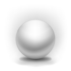 simple vector white sphere with shadow