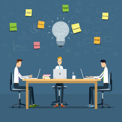 People planning working and creative business project