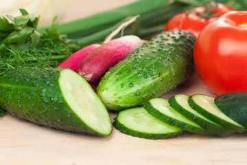 fresh vegetables on the table