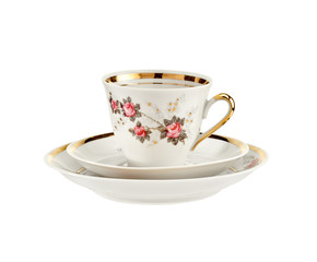 Vintage Porcelain Tea Set Studio Shot