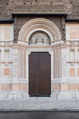 Fototapeta na wymiar Detail of San Petronio Cathedral. Bologna, Italy.