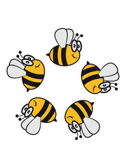Bee funny sweet ring circle