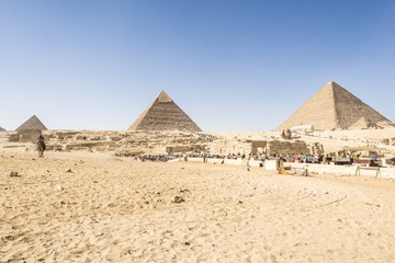 General view of  Pyramids of Giza, Egypt