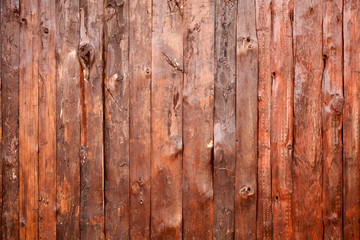Background texture of old red wooden wall