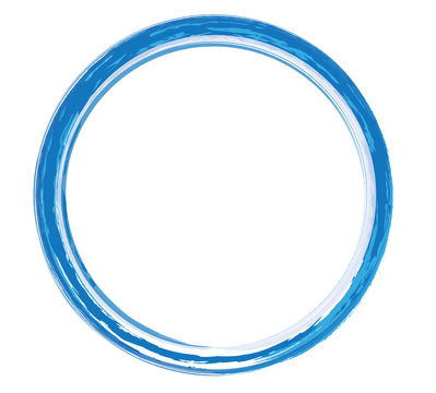 runder Rahmen blau
