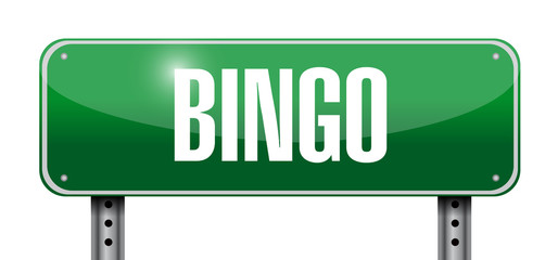 bingo road sign illustration design