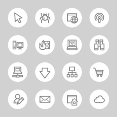 Internet web icons set